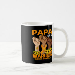 Hand Papa Of A Warrior RSD CRPS Awareness Sunflowe Coffee Mug