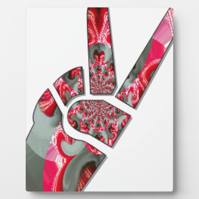 Hand peace sign plaque (Front)