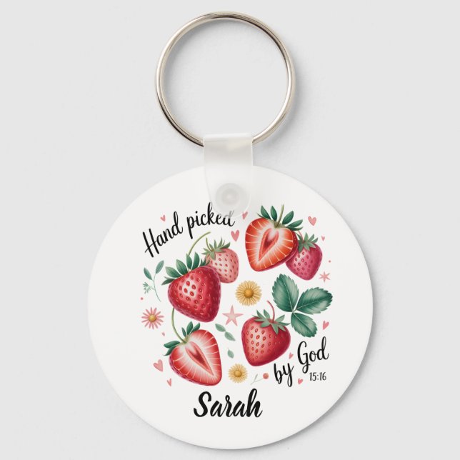 Hand Picked by God John 15:16 Keychain (Front)