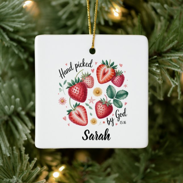 Hand Picked by God John 15:16 Ornament (Tree)
