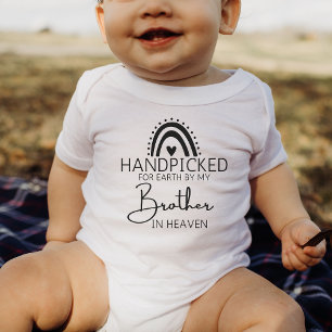 Hand Picked For Earth By My Brother in Heaven Baby Bodysuit