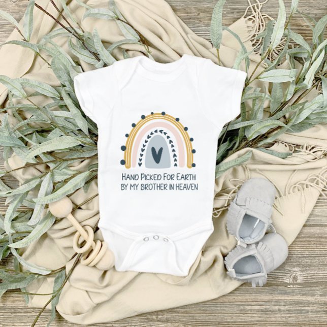 Hand Picked For Earth By My Brother In Heaven Baby Bodysuit (Creator Uploaded)