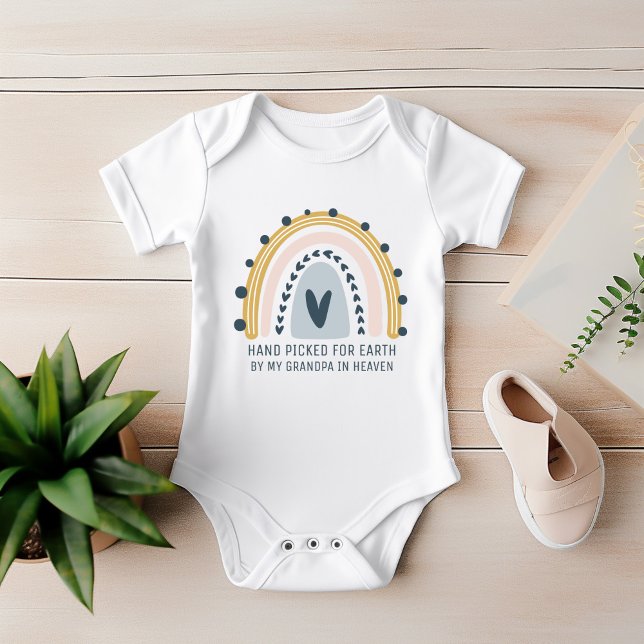 Hand Picked For Earth By My Grandpa In Heaven Baby Bodysuit (Creator Uploaded)