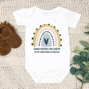 Hand Picked For Earth By My Mum-Mum In Heaven Baby Bodysuit