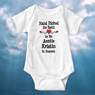 Hand Picked for Earth by My ... with Hearts Baby Bodysuit