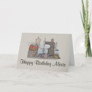 Hand Powered Sewing Machine Card