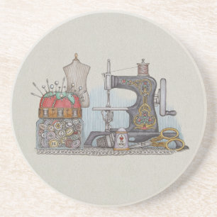 Hand Powered Sewing Machine Coaster