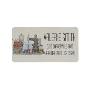 Hand Powered Sewing Machine Label