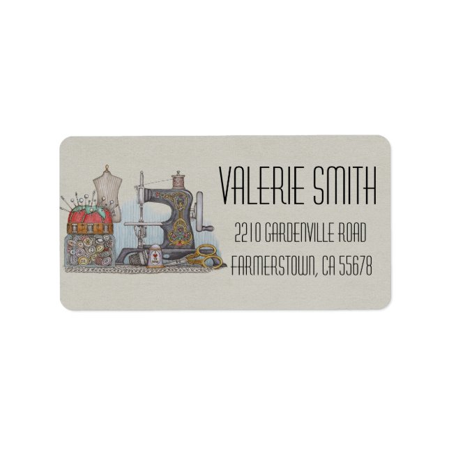 Hand Powered Sewing Machine Label (Front)