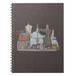 Hand Powered Sewing Machine Notebook