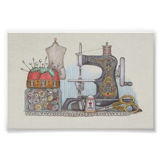 Hand Powered Sewing Machine Photo Print