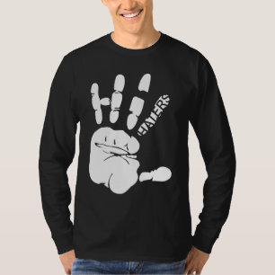 Hand print hand with the word Hater as a tattoo T-Shirt