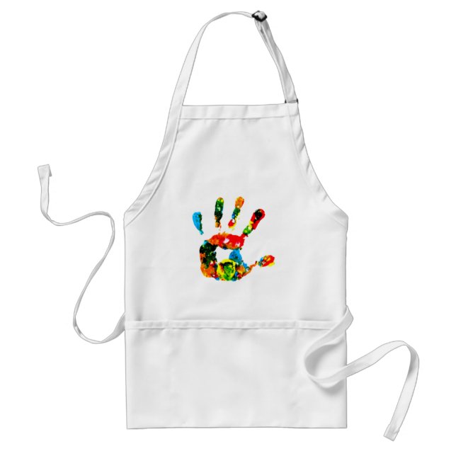 Hand Print Painting Standard Apron (Front)