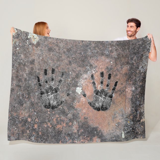 Hand Print - Talking Canyons, New Mexico Fleece Blanket (In Situ)