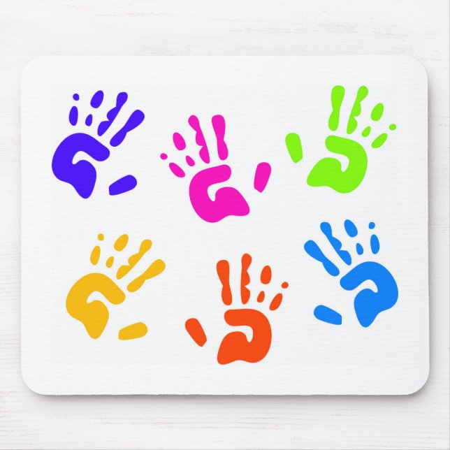 Hand Prints Mouse Pad (Front)