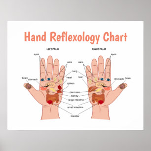 Hand Reflexology 20x16" Poster
