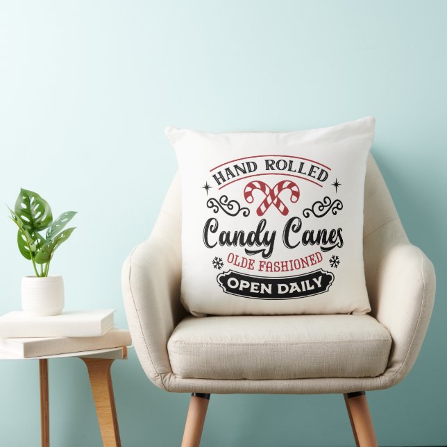 Hand Rolled Candy Cane | Farmhouse Cushion (Chair)