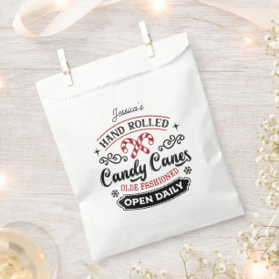 Hand Rolled Candy Cane   Farmhouse Favour Bag