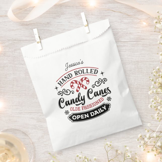 Hand Rolled Candy Cane | Farmhouse Favour Bag (Clipped)