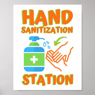 Hand Sanitization Station Poster