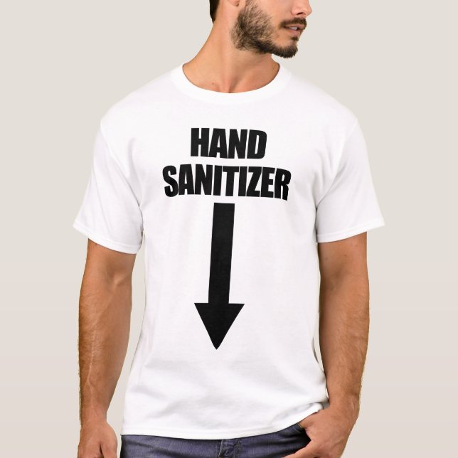 Hand Sanitizer Adult Humour Men's Embarrassing T-Shirt (Front)