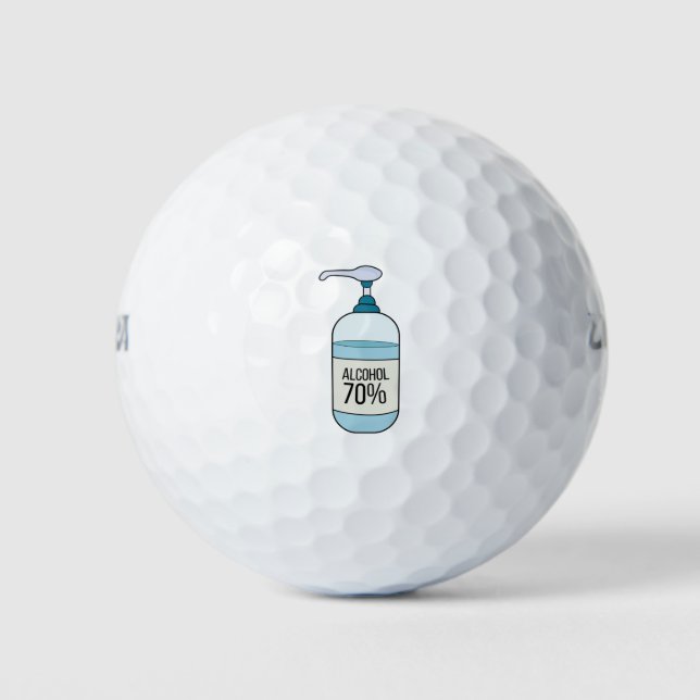 Hand Sanitizer Gel with 70% Alcohol Golf Balls (Front)