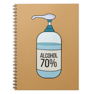 Hand Sanitizer Gel with 70% Alcohol Notebook