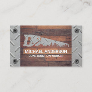 Hand Saw   Wood Metal   Construction  Business Card