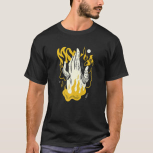 Hand Scary Surreal Burning Devil T-Shirt