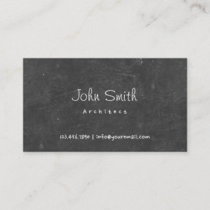 Hand Script Chalkboard Architect Business Card