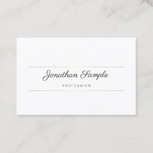 Hand Script Gold Elegant Design Modern Template Business Card