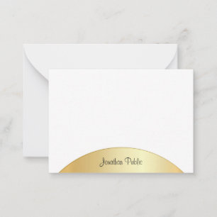 Hand Script Monogram Template Faux Gold Elegant