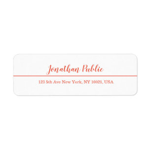 Hand Script Red White Template Christmas Return Return Address Label