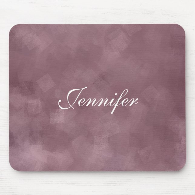 Hand Script Rose Gold Colour Trendy Modern Templat Mouse Pad (Front)