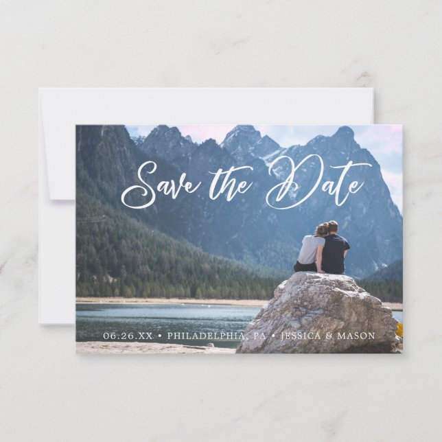 Hand Script Save the Date Card - Save The Dates (Front)