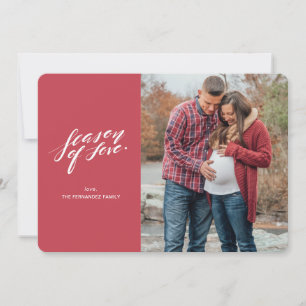 hand script season of love Photo Card