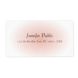 Hand Script Template Blush Pink White Elegant