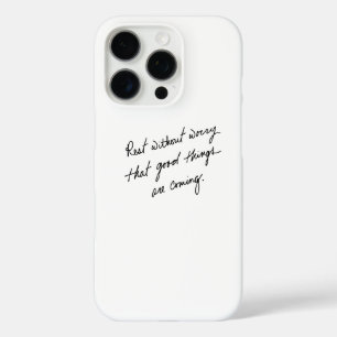 Hand-Scripted Rest Without Worry Spiritual iPhone 16 Pro Case