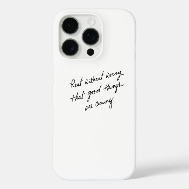 Hand-Scripted Rest Without Worry Spiritual Case-Mate iPhone Case (Back)