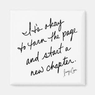 Hand-Scripted Start A New Chapter Spiritual Magnet
