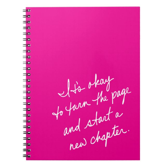 Hand-Scripted Start a New Chapter Spiritual Notebook (Front)