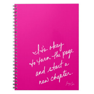 Hand-Scripted Start a New Chapter Spiritual Notebook