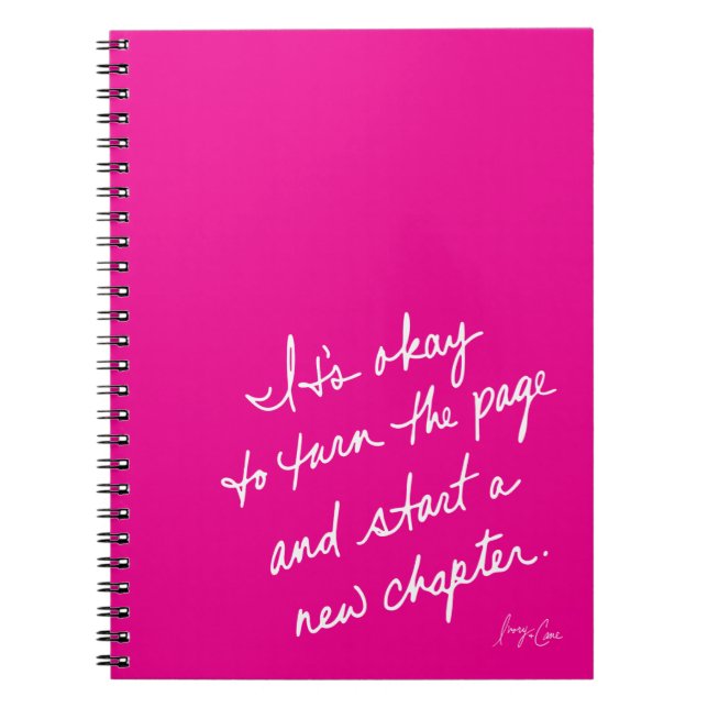 Hand-Scripted Start a New Chapter Spiritual Notebook (Front)