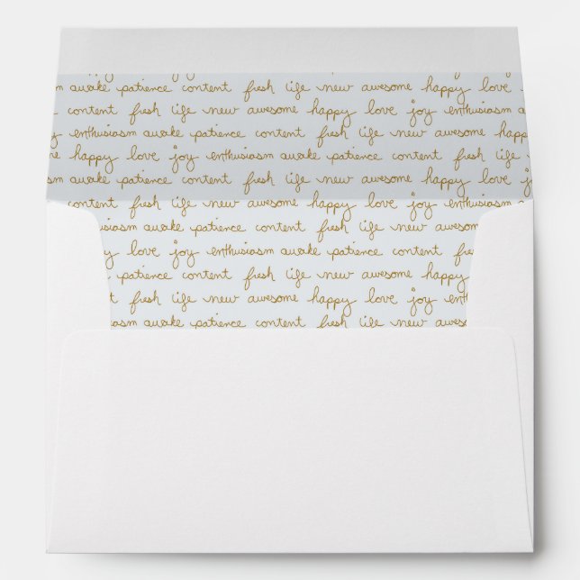 Hand Scripted Words of Inspiration Inside Lined Envelopes (Back (Bottom))