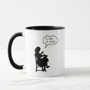Hand-sewing women - Go Away I'm Sewing Coffee gift Mug