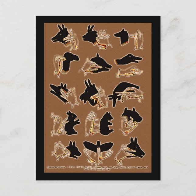 Hand shadows In The Sand Postcard (Front)