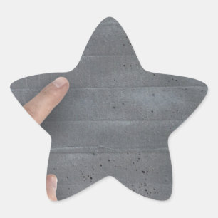 Hand showing concept on copy space template star sticker