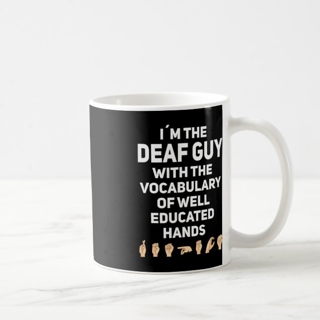 Hand Sign Language ASL Hand gesture deaf awareness Coffee Mug (Right)