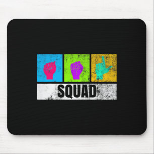 Hand Sign Language For Deaf Pride And Deaf Awarene Mouse Pad