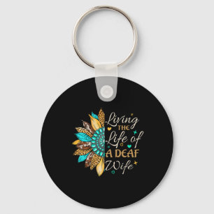 Hand sign language Living the life of a proud Deaf Key Ring